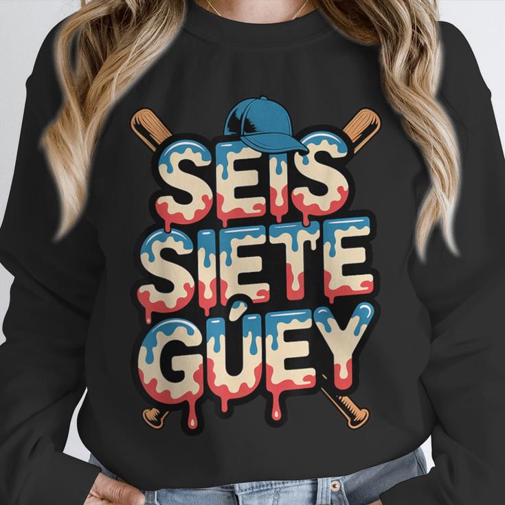 SEIS Siete Guey Baseball Drip Mexico Spanish 67 Slang Boys Unisex Sweatshirt