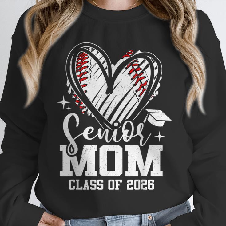 Senior Mom Class Of 2026 Baseball Graduation Heart Unisex Sweatshirt