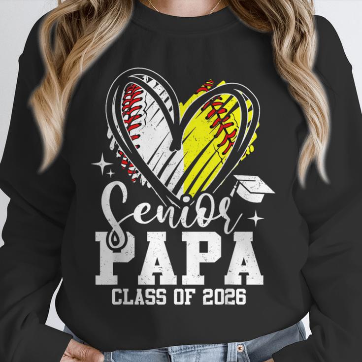Senior Papa Class Of 2026 Baseball Softball Graduation Heart Unisex Sweatshirt Senior Papa Class Of 2026 Baseball Softball Graduation Heart Unisex Sweatshirt
