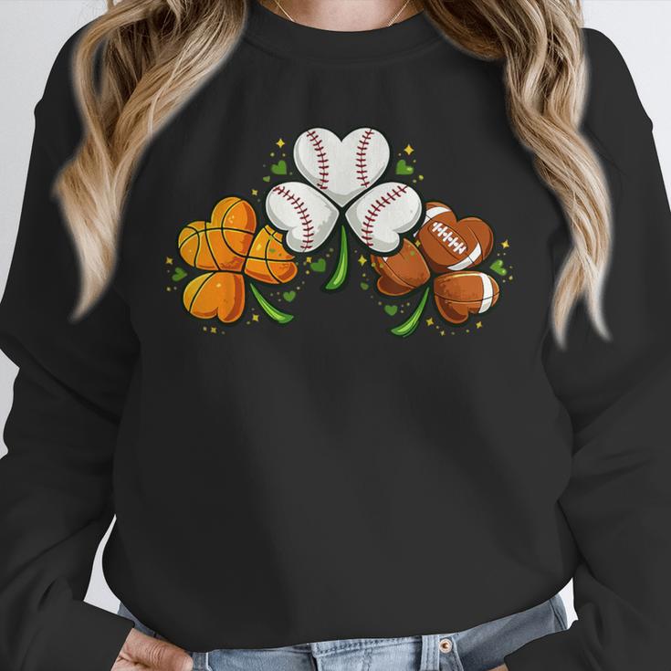 Shamrock Baseball Basketball Football St Patricks Day Unisex Sweatshirt Shamrock Baseball Basketball Football St Patricks Day Unisex Sweatshirt