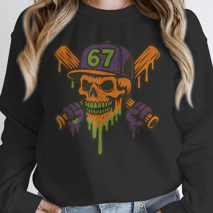 Six Seven 6 7 Baseball Skull Drip Halloween Horror Sports Unisex Sweatshirt Six Seven 6 7 Baseball Skull Drip Halloween Horror Sports Unisex Sweatshirt