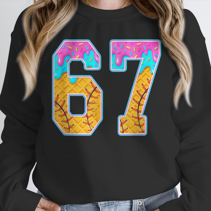 Six Seven Baseball Drip Unisex Sweatshirt