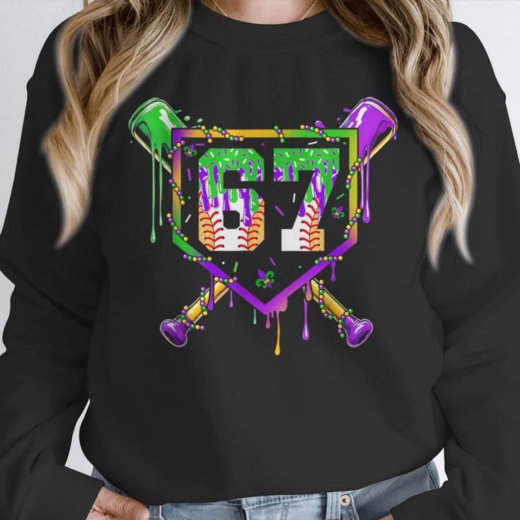 Six Seven Mardi Gras Baseball Sports Party Unisex Sweatshirt