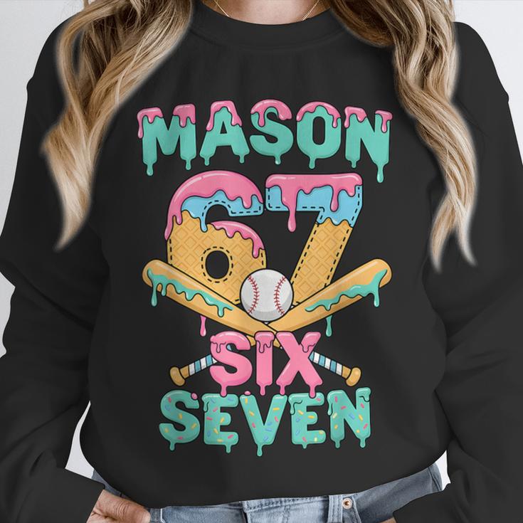 Six Seven Meme Mason Ice Cream Drip Baseball Number 67 Unisex Sweatshirt Six Seven Meme Mason Ice Cream Drip Baseball Number 67 Unisex Sweatshirt
