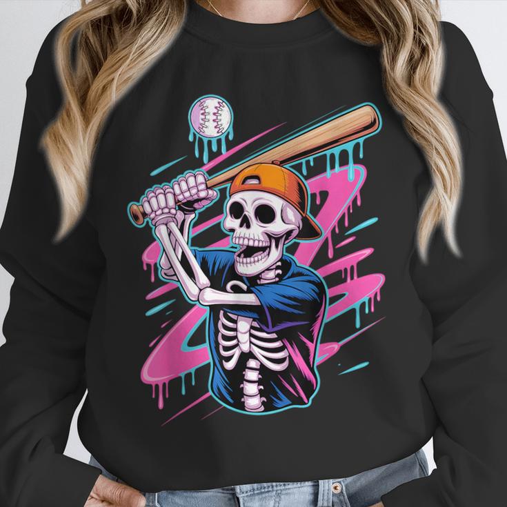 Skeleton Baseball Drip Boy Youth Dripping Baseball Halloween Unisex Sweatshirt Skeleton Baseball Drip Boy Youth Dripping Baseball Halloween Unisex Sweatshirt