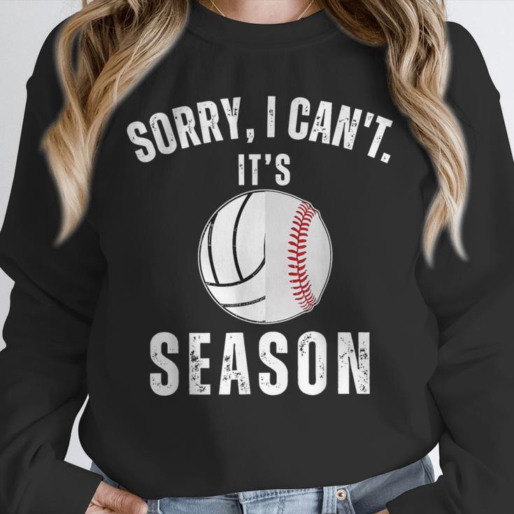 Sorry I Can't It's Volleyball Baseball Season Mom Of Both Unisex Sweatshirt Sorry I Can't It's Volleyball Baseball Season Mom Of Both Unisex Sweatshirt