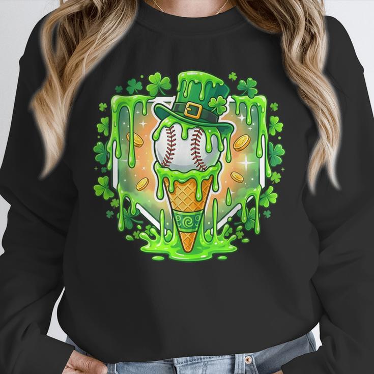 St Patrick Day Baseball Drip Ice Cream Baseball Home Plate Unisex Sweatshirt St Patrick Day Baseball Drip Ice Cream Baseball Home Plate Unisex Sweatshirt