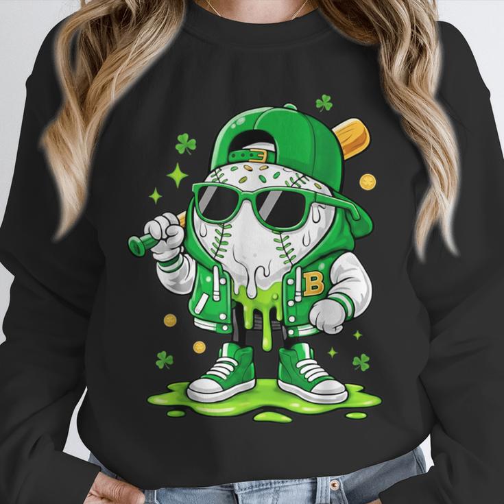 St Patrick Day Baseball Drip Ice Cream Men Boys Kids Unisex Sweatshirt