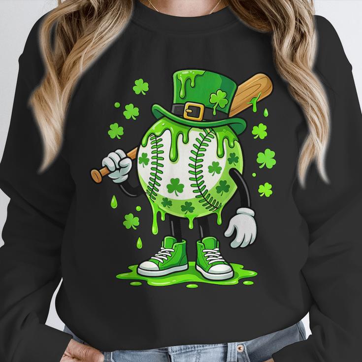 St Patricks Day Shamrock Baseball Drip Icecream Irish Boys Unisex Sweatshirt