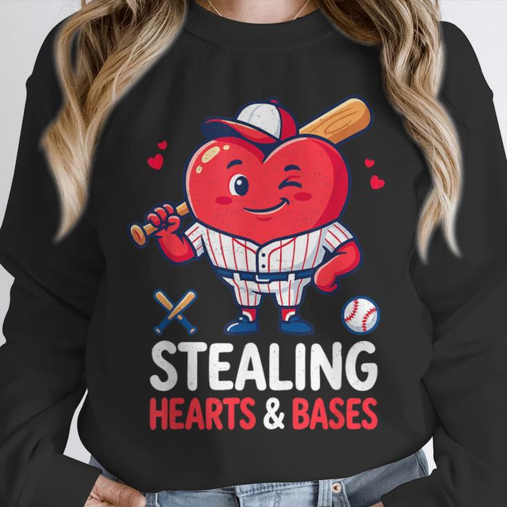 Stealing Hearts And Bases Baseball Player Valentine's Day Unisex Sweatshirt Stealing Hearts And Bases Baseball Player Valentine's Day Unisex Sweatshirt