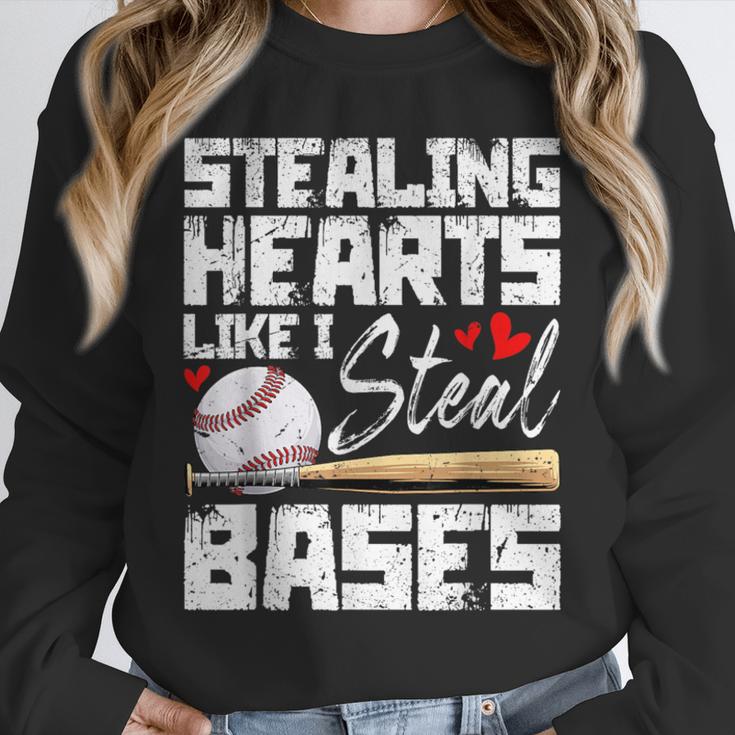 Stealing Hearts Like I Steal Bases Baseball Valentines Unisex Sweatshirt Stealing Hearts Like I Steal Bases Baseball Valentines Unisex Sweatshirt