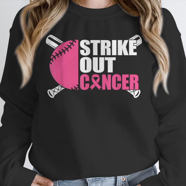 Strike Out Cancer Breast Cancer Awareness Baseball Warrior Unisex Sweatshirt Strike Out Cancer Breast Cancer Awareness Baseball Warrior Unisex Sweatshirt
