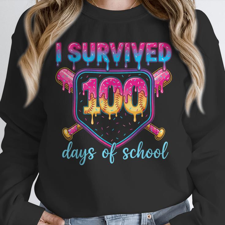 I Survived 100 Days Of School Baseball 100th Day Kids Girls Unisex Sweatshirt I Survived 100 Days Of School Baseball 100th Day Kids Girls Unisex Sweatshirt