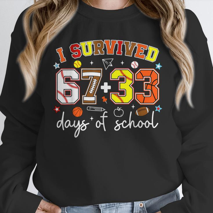 I Survived 6733 Days Baseball Football Basketball 100 Days Unisex Sweatshirt