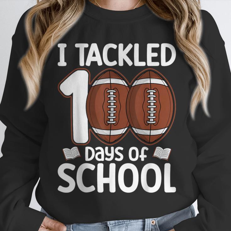 I Tackled 100 Days Of School Baseball Player Kids Teacher Unisex Sweatshirt