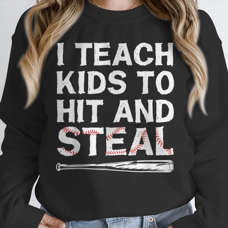 I Teach Kids To Hit And Steal Baseball Coach Sport Lover Men Unisex Sweatshirt I Teach Kids To Hit And Steal Baseball Coach Sport Lover Men Unisex Sweatshirt