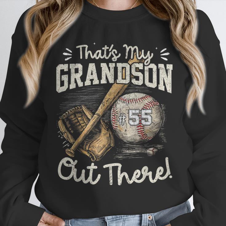 That's My Grandson Out There Jersey Number 55 Baseball Unisex Sweatshirt That's My Grandson Out There Jersey Number 55 Baseball Unisex Sweatshirt