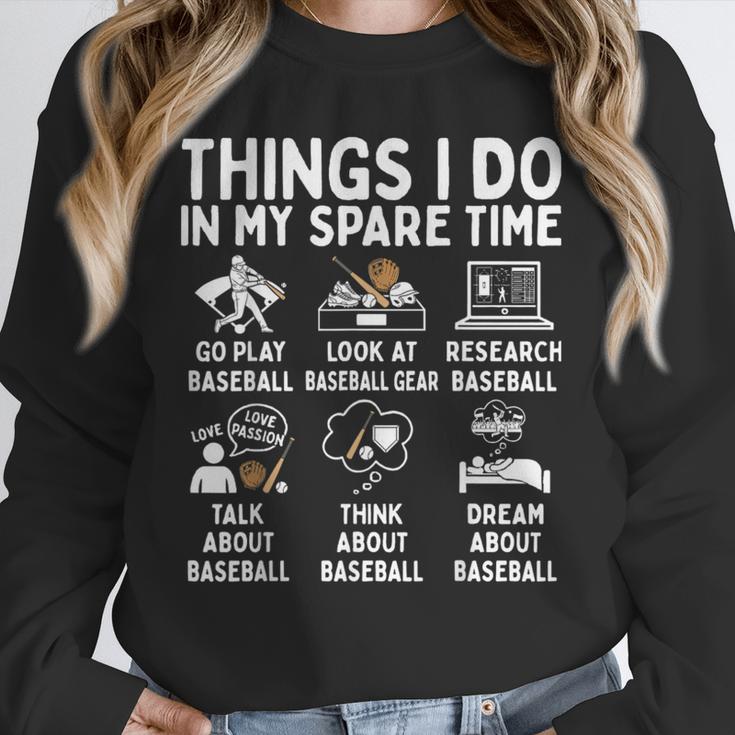 Things I Do In My Spare Time Baseball Lover Unisex Sweatshirt Things I Do In My Spare Time Baseball Lover Unisex Sweatshirt