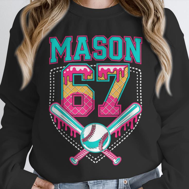 Trendy Mason 67 Mem Ice Cream Drip Baseball Birthday Costume Unisex Sweatshirt Trendy Mason 67 Mem Ice Cream Drip Baseball Birthday Costume Unisex Sweatshirt