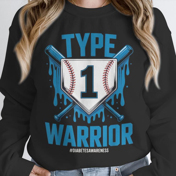 Type 1 Warrior Diabetes Awareness Baseball Enthusiasts Unisex Sweatshirt Type 1 Warrior Diabetes Awareness Baseball Enthusiasts Unisex Sweatshirt
