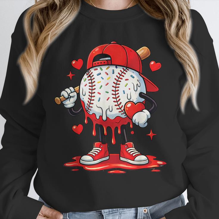Valentine Baseball Drip Ice Cream Youth Boys Couples Unisex Sweatshirt Valentine Baseball Drip Ice Cream Youth Boys Couples Unisex Sweatshirt
