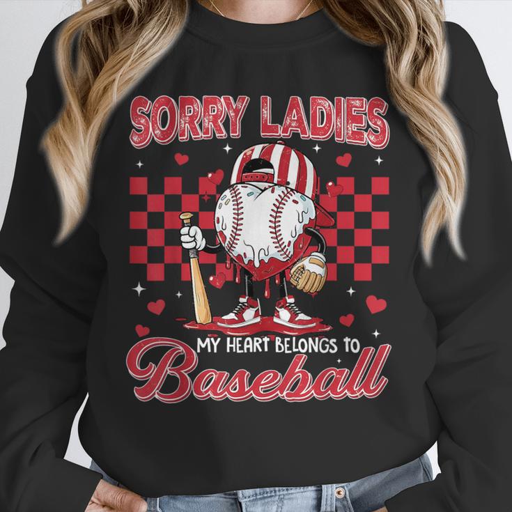 Valentine My Heart Belongs Baseball Lover Boy Men Unisex Sweatshirt Valentine My Heart Belongs Baseball Lover Boy Men Unisex Sweatshirt