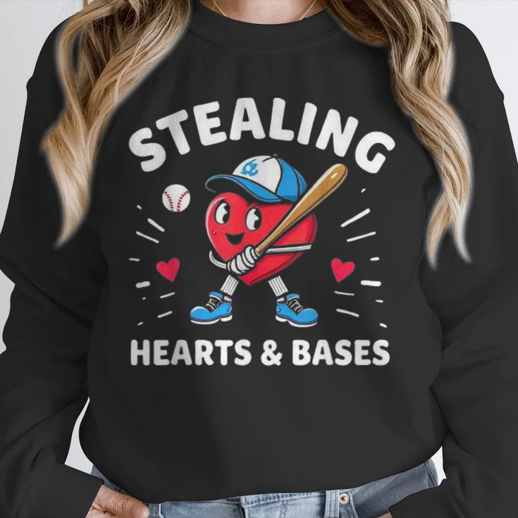 Valentines Day Baseball Stealing Hearts Bases Boys Kids Men Unisex Sweatshirt Valentines Day Baseball Stealing Hearts Bases Boys Kids Men Unisex Sweatshirt