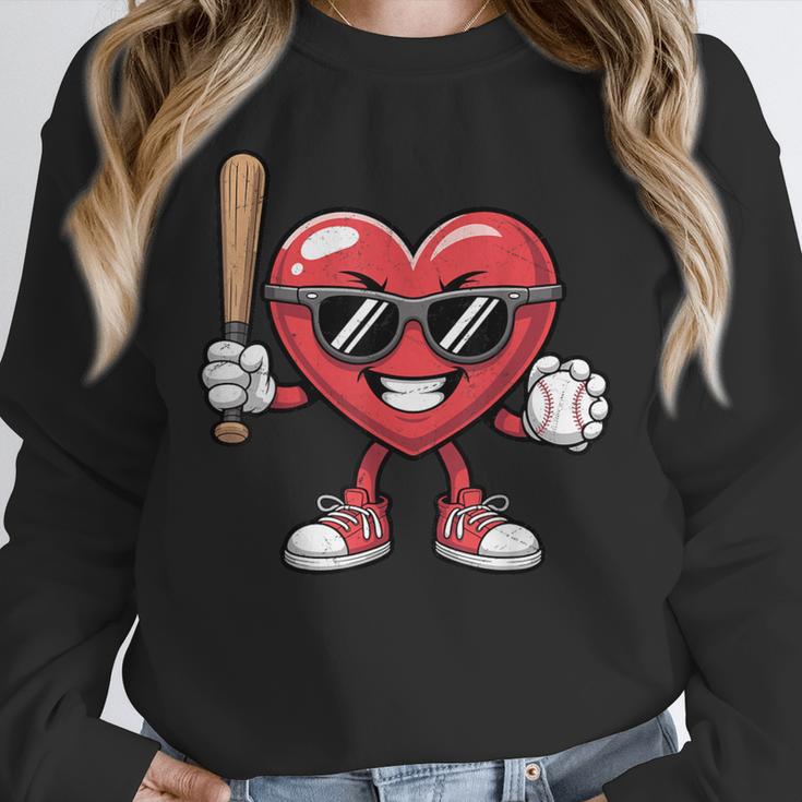 Valentines Day Heart Playing Baseball Boys Men Kids Girls Unisex Sweatshirt Valentines Day Heart Playing Baseball Boys Men Kids Girls Unisex Sweatshirt