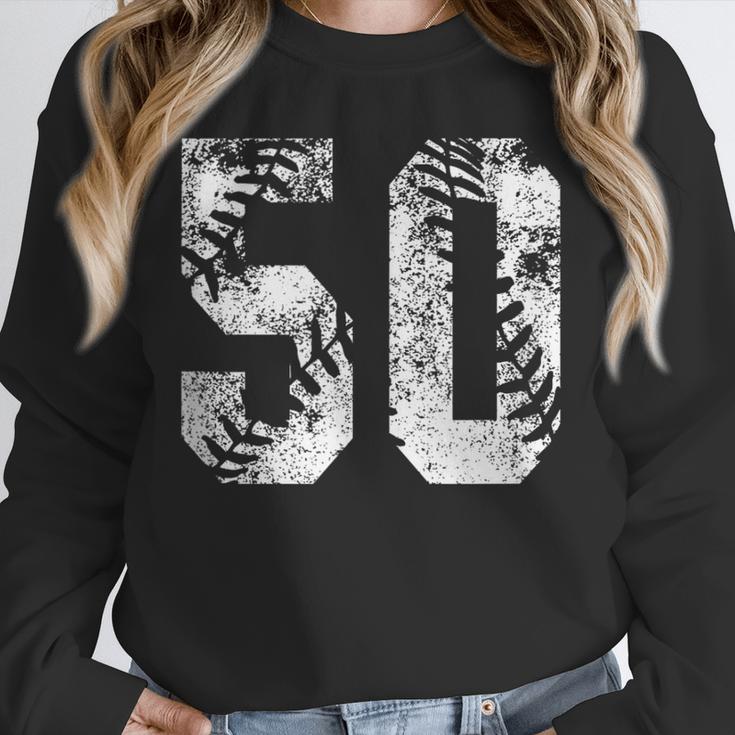 Vintage Baseball Number 50 Jersey Player Uniform Unisex Sweatshirt Vintage Baseball Number 50 Jersey Player Uniform Unisex Sweatshirt
