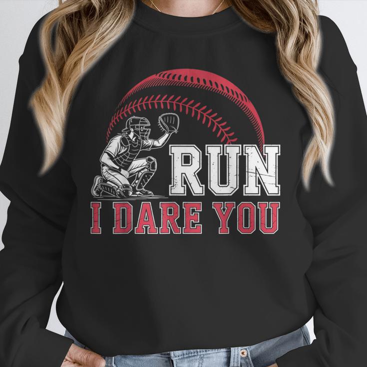 Vintage Humor Baseball Apparel Run I Dare You Unisex Sweatshirt Vintage Humor Baseball Apparel Run I Dare You Unisex Sweatshirt