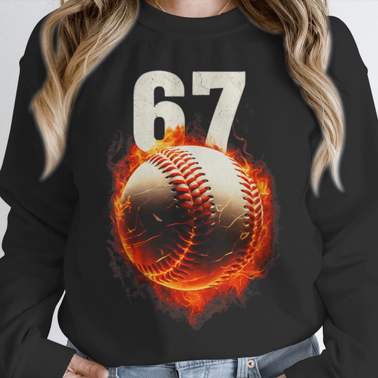 Women's 67 Baseball Boys Birthday Teens Six Seven Brainrot Unisex Sweatshirt Women's 67 Baseball Boys Birthday Teens Six Seven Brainrot Unisex Sweatshirt