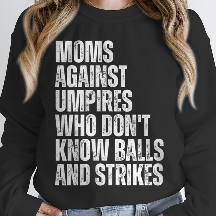 Women's Moms Against Umpires Parents Mom Baseball Sarcastic Unisex Sweatshirt