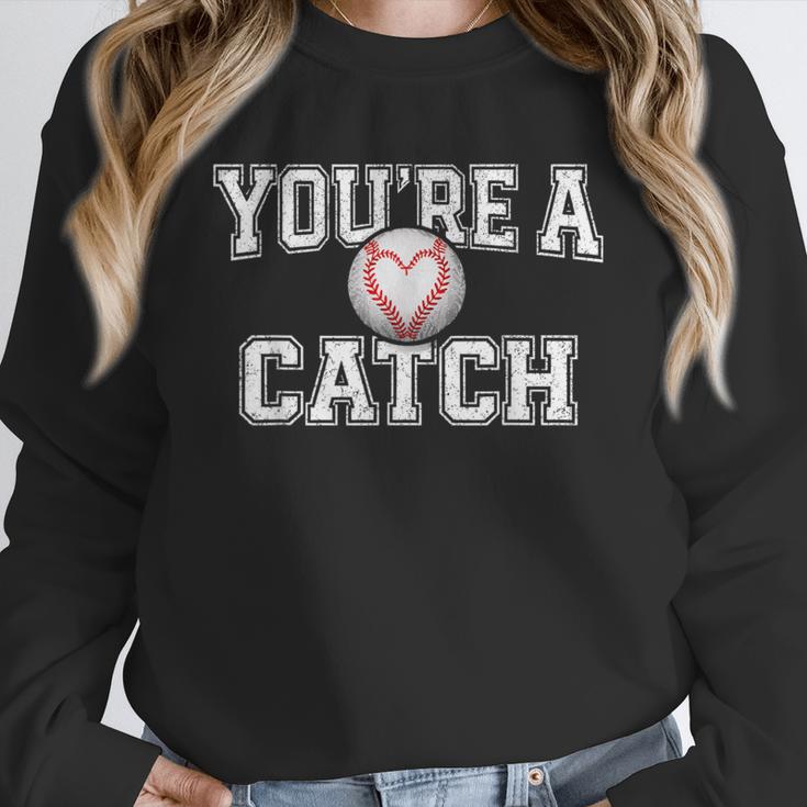 You'Re A Catch Baseball Pun Heart Kids Boys Valentines Unisex Sweatshirt You'Re A Catch Baseball Pun Heart Kids Boys Valentines Unisex Sweatshirt