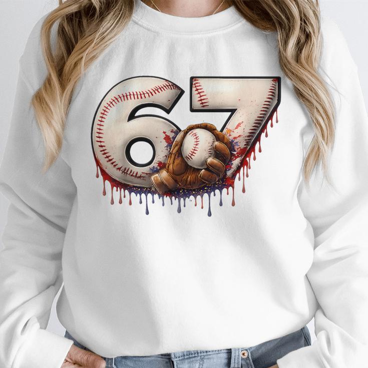 6 7 Six Seven American Baseball Graphic Unisex Sweatshirt