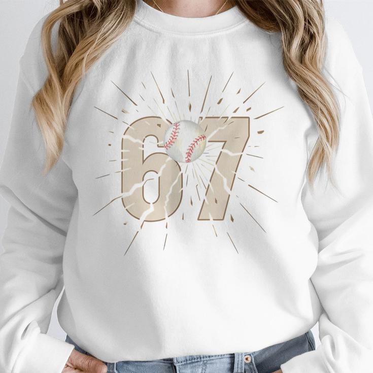 Baseball 67 Six Seven Meme Number Unisex Sweatshirt