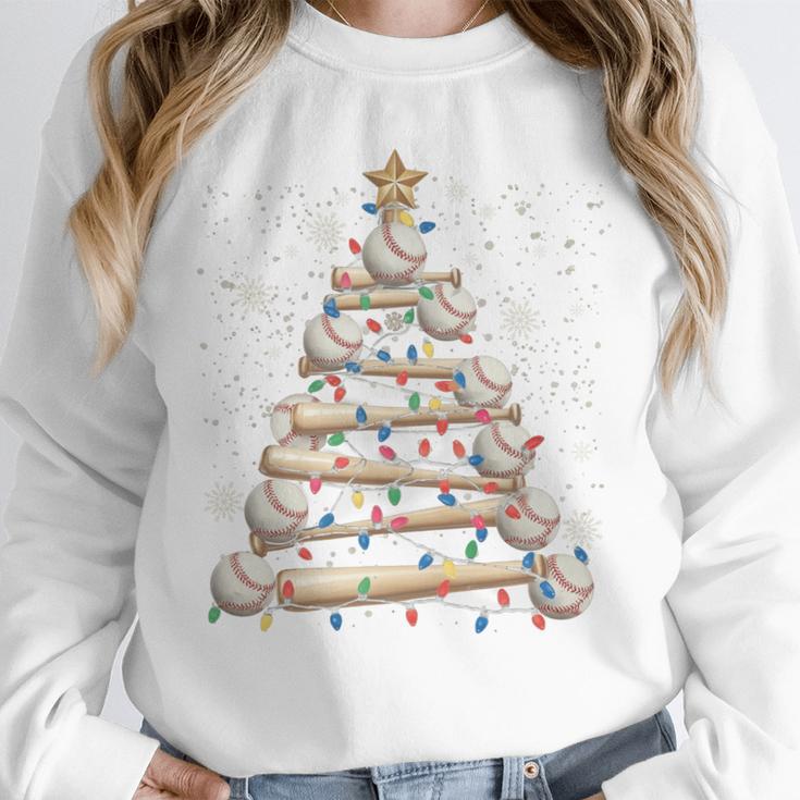 Baseball Christmas Tree Light Xmas Tees Boys Kids Men Unisex Sweatshirt Baseball Christmas Tree Light Xmas Tees Boys Kids Men Unisex Sweatshirt