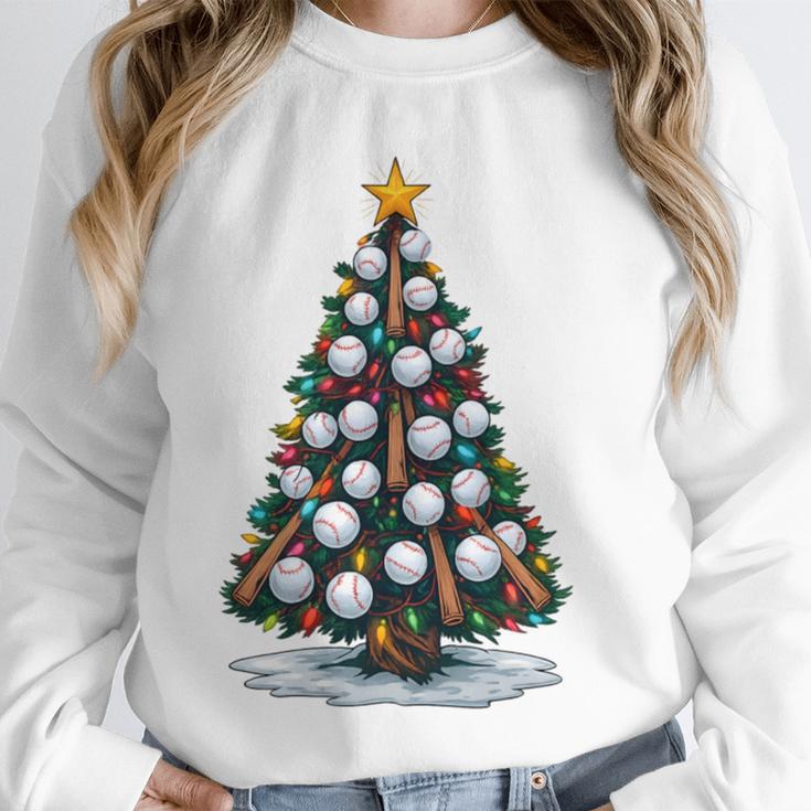Baseball Christmas Tree Men Boys Youth Santa Sports Unisex Sweatshirt