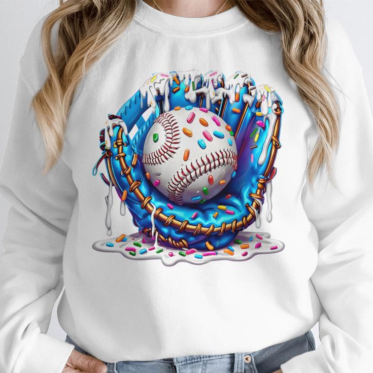 Baseball Drip For Boys Ice Cream Drip Youth Baseball Boys Premium Tri-Blend Unisex Sweatshirt