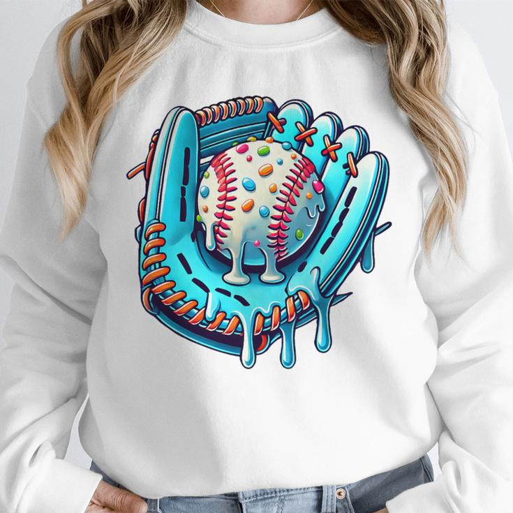 Baseball Drip Ice Cream Sprinkles Baseball Player Premium Tri-Blend Unisex Sweatshirt