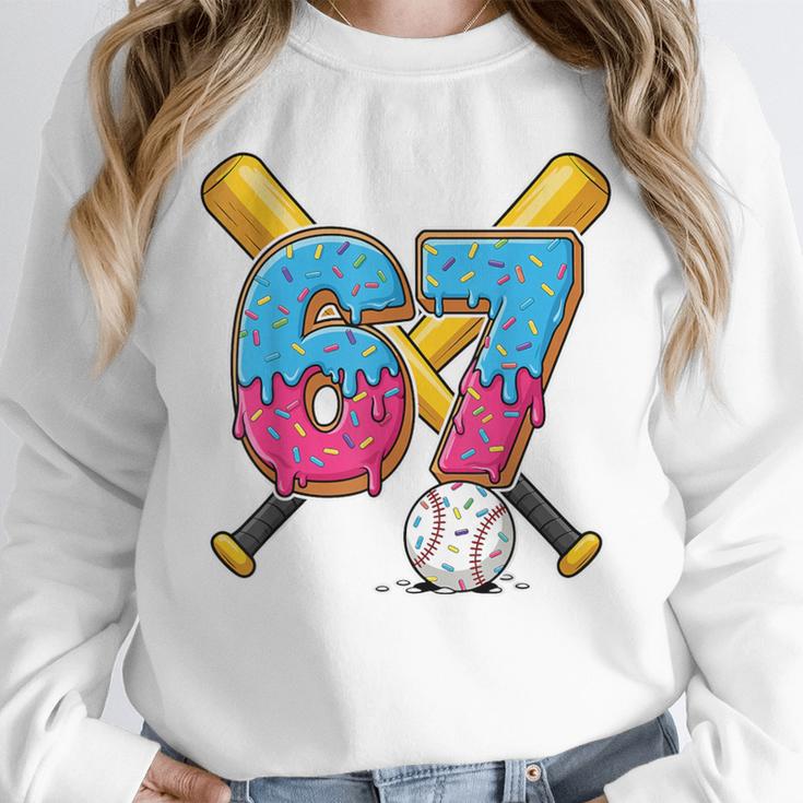 Baseball Drip Number 67 Player 67th Birthday Meme Gen Alpha Unisex Sweatshirt
