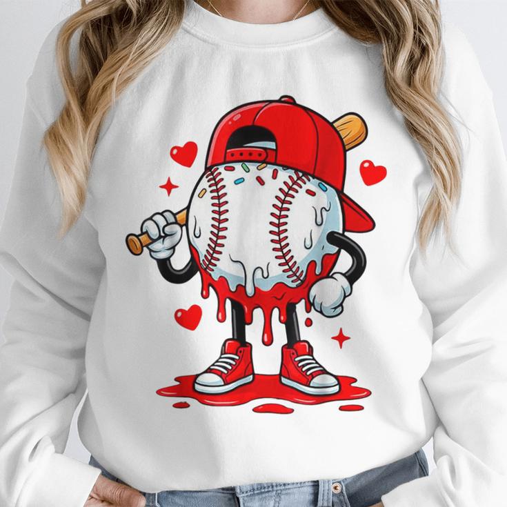 Baseball Drip Valentines Unisex Sweatshirt