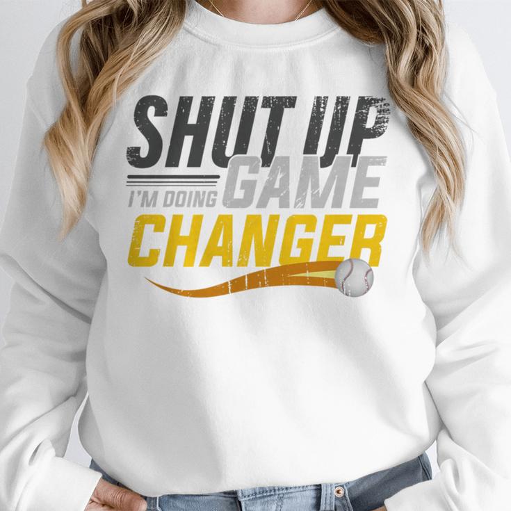 Baseball Fan Shut Up I'm Doing Game Changer Premium Tri-Blend Unisex Sweatshirt Baseball Fan Shut Up I'm Doing Game Changer Premium Tri-Blend Unisex Sweatshirt