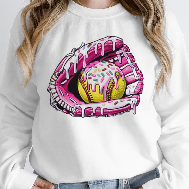 Baseball Glove Drip Shirt Ice Cream Dripping Girls Pocket Premium Unisex Sweatshirt Baseball Glove Drip Shirt Ice Cream Dripping Girls Pocket Premium Unisex Sweatshirt