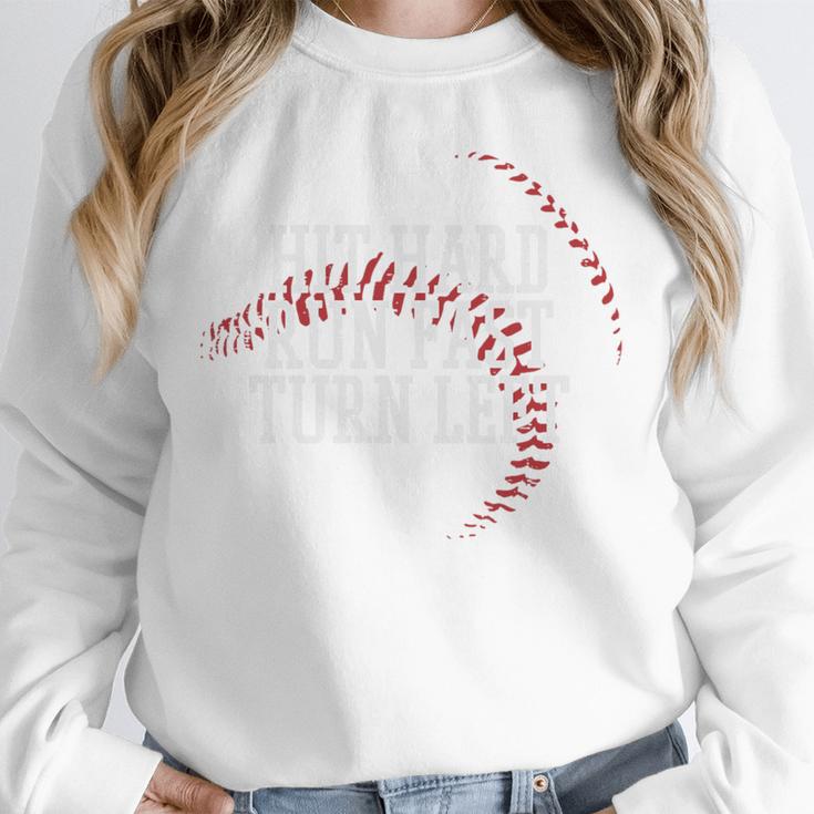 Baseball Hit Hard Run Fast Turn Left Men Boys Kid Teen Youth Premium Tri-Blend Unisex Sweatshirt Baseball Hit Hard Run Fast Turn Left Men Boys Kid Teen Youth Premium Tri-Blend Unisex Sweatshirt
