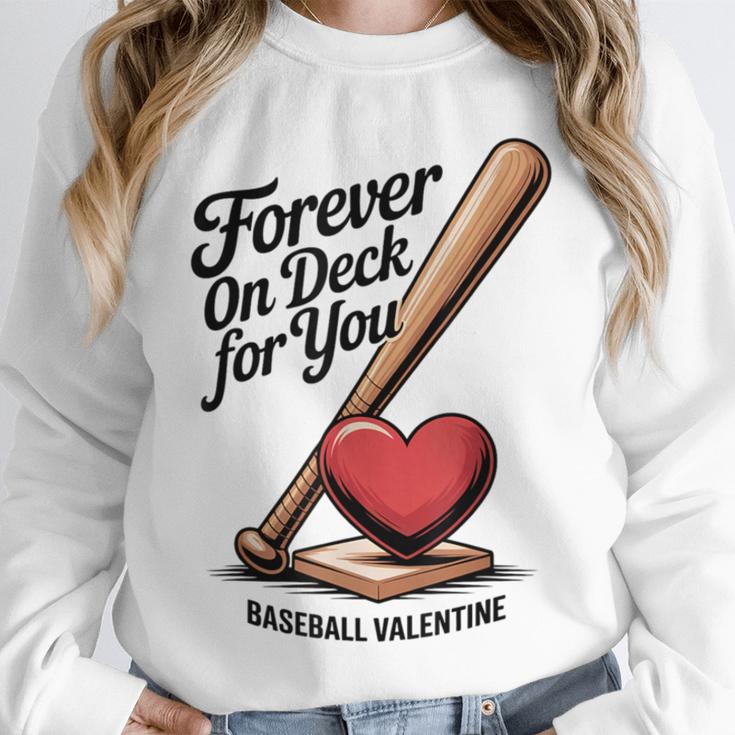 Baseball Valentine Forever On Deck For You Tee Unisex Sweatshirt