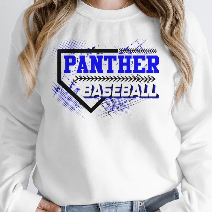 Blue Panther Baseball Home Plate Game Day Mascot Panther Unisex Sweatshirt