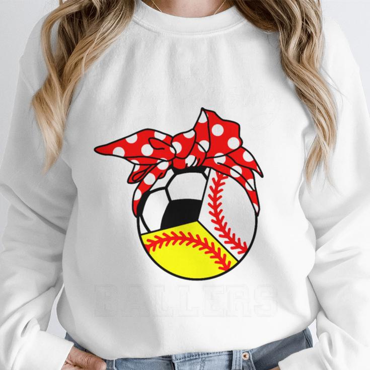 Busy Raising Ballers Baseball Softball Soccer Mom Premium Tri-Blend Unisex Sweatshirt Busy Raising Ballers Baseball Softball Soccer Mom Premium Tri-Blend Unisex Sweatshirt