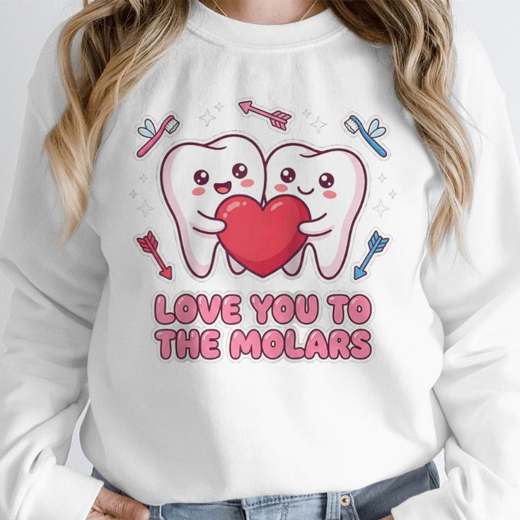 Cute Dentist Valentine Love You To The Molars Teeth Pun Raglan Baseball Tee Unisex Sweatshirt Cute Dentist Valentine Love You To The Molars Teeth Pun Raglan Baseball Tee Unisex Sweatshirt