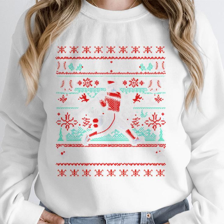 Ho Ho Homerun Baseball Ugly Christmas Sweater Party Hitter Unisex Sweatshirt