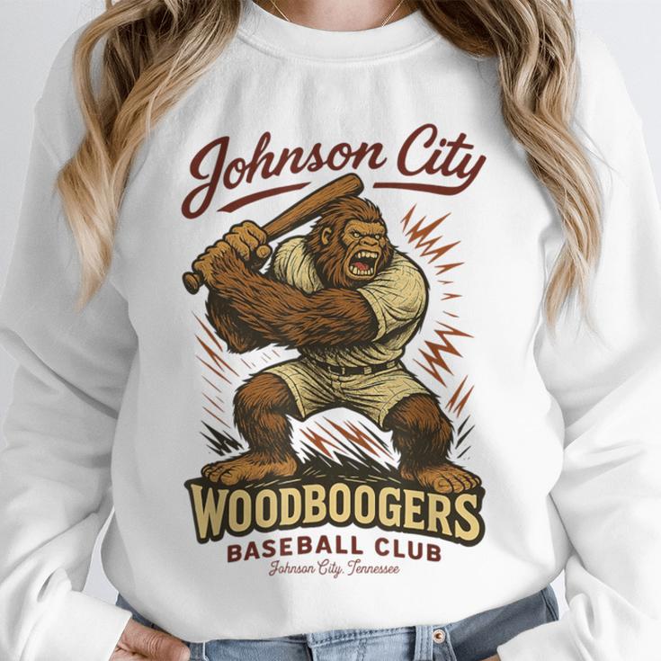 Johnson City Woodboogers Retro Baseball Club Unisex Sweatshirt